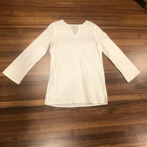 Lands' End White Patterned Beach Coverup Kids